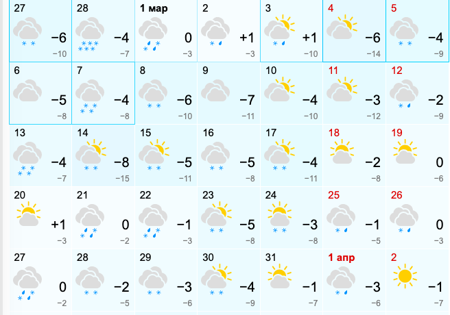 Фото В Новосибирске опубликован прогноз погоды на 8 марта 3